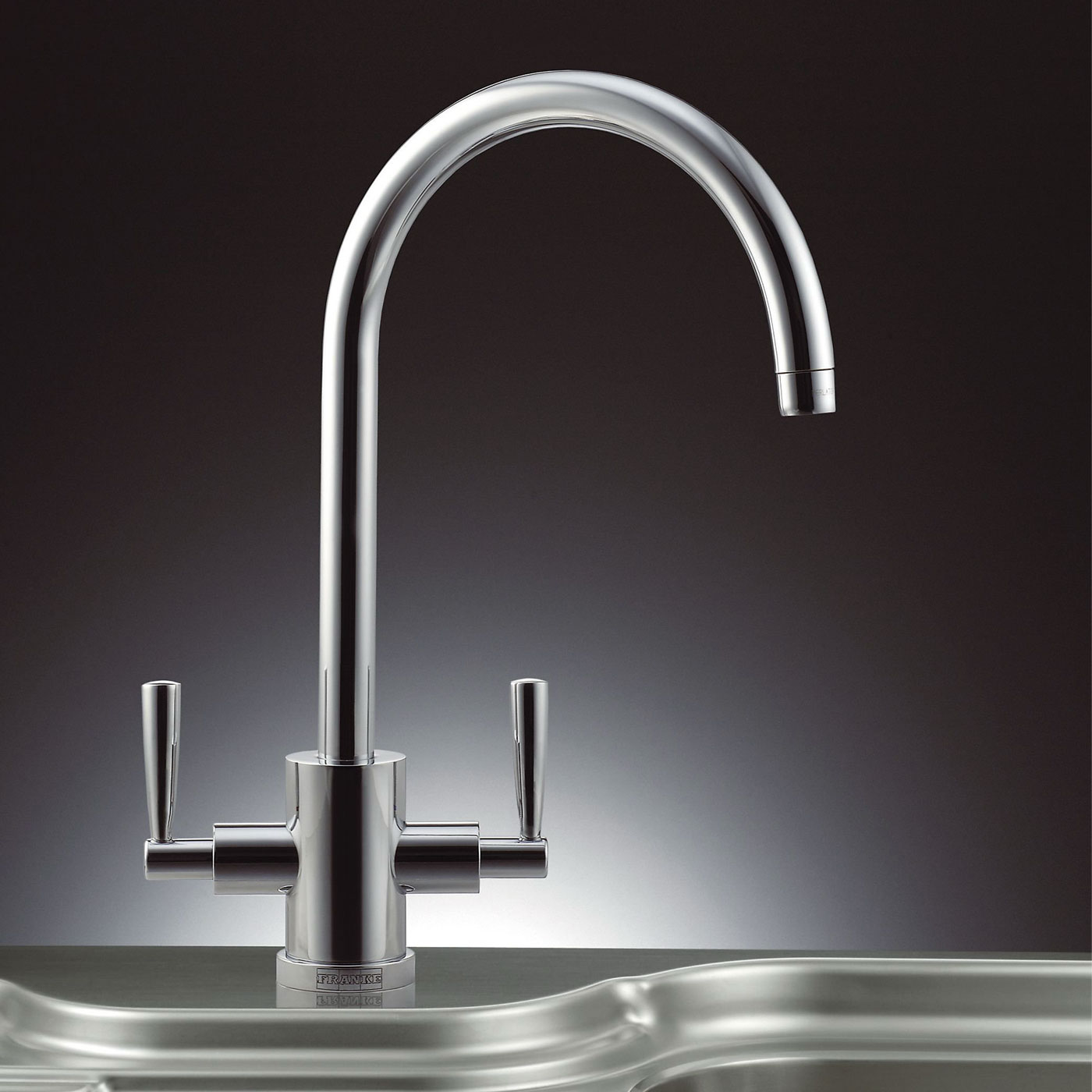 Franke Kitchen Sink Tap Olympus Chrome Effect Faucet Double Lever Mixer - Image 3