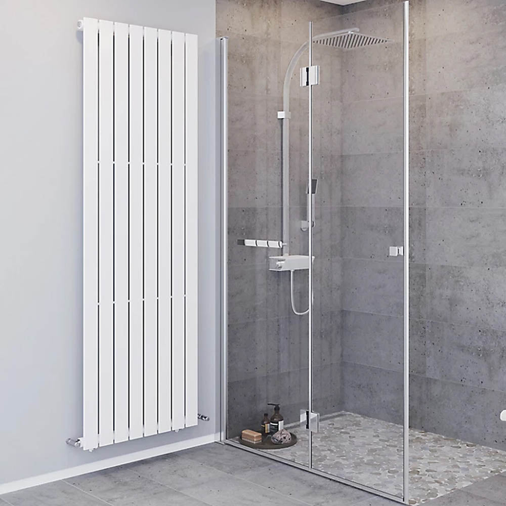 Blyss Designer Radiator White Vertical Steel Flat Central Heating 180x60.4cm - Image 2
