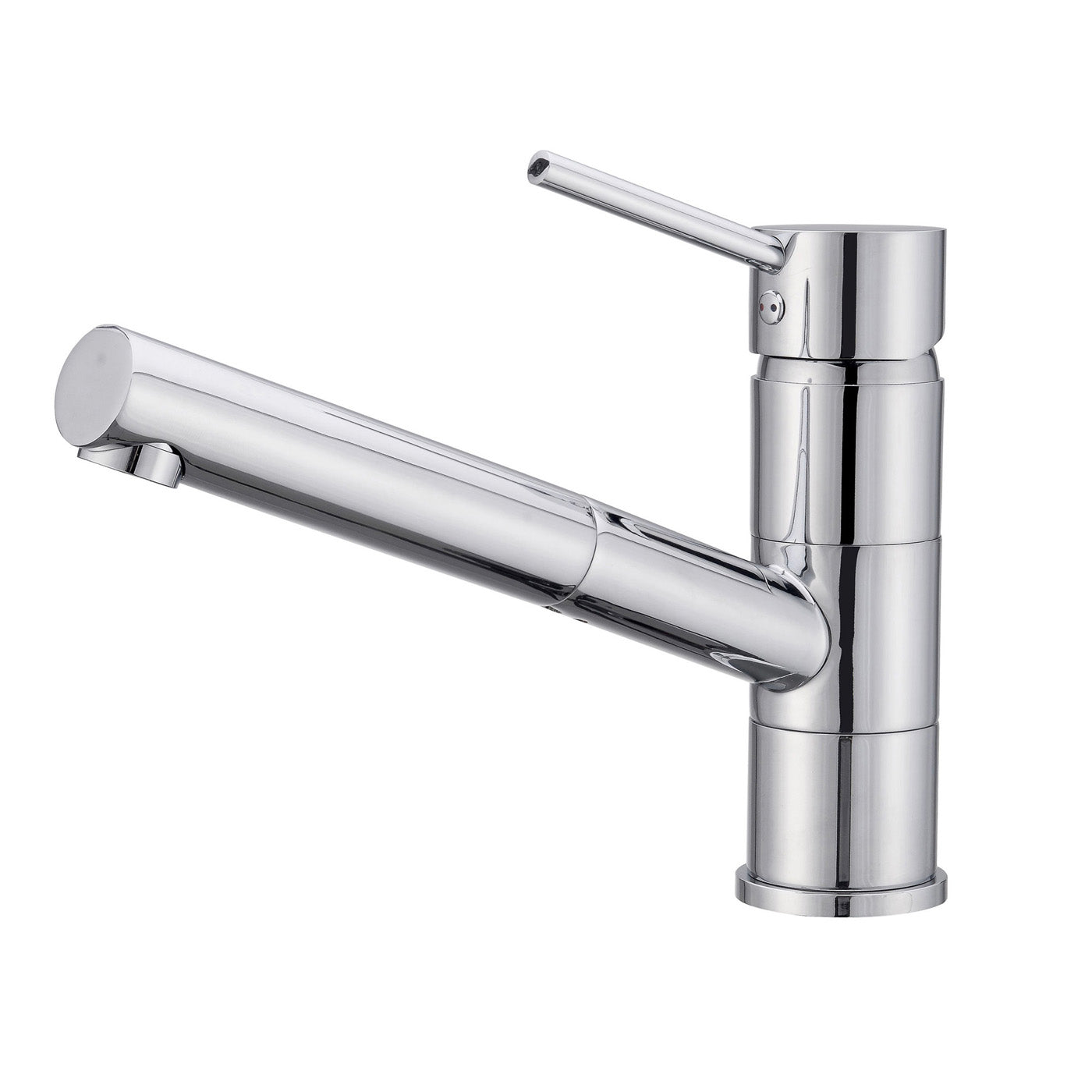 Kitchen Sink Tap Mixer Chrome Single Lever Pull Out Spout Brass Modern Faucet - Image 1