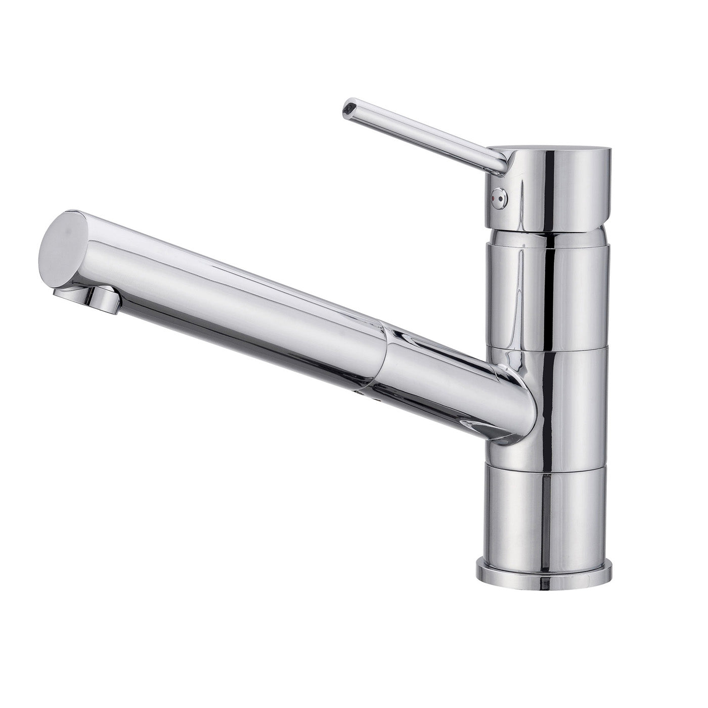 Kitchen Sink Tap Mixer Chrome Single Lever Pull Out Spout Brass Modern Faucet - Image 2