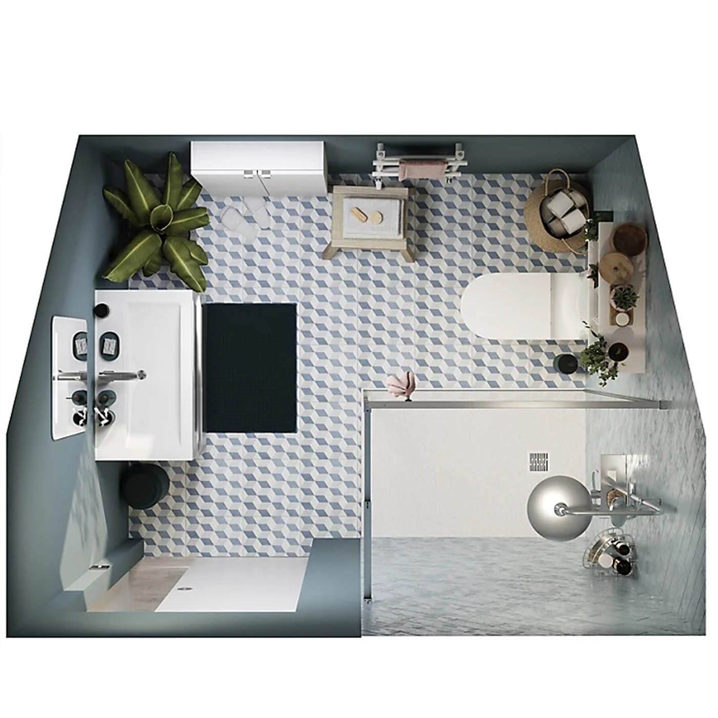 LED Bathroom Mirror Fogless Illuminated Frameless Modern Wall Rectangle 70x50cm - Image 3