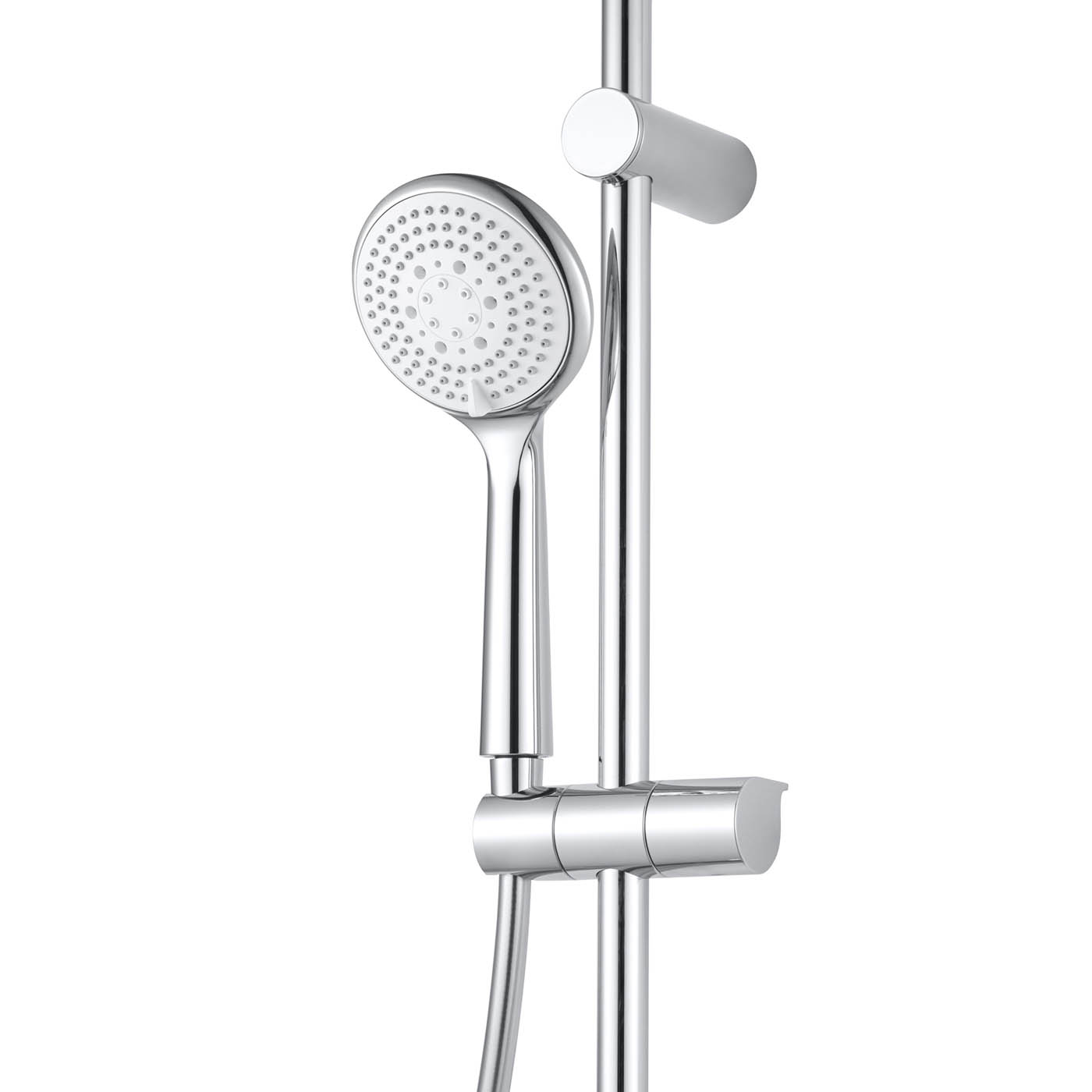 Thermostatic Mixer Shower Diverter Chrome 3 Spray Pattern Brass Round Twin Head - Image 3