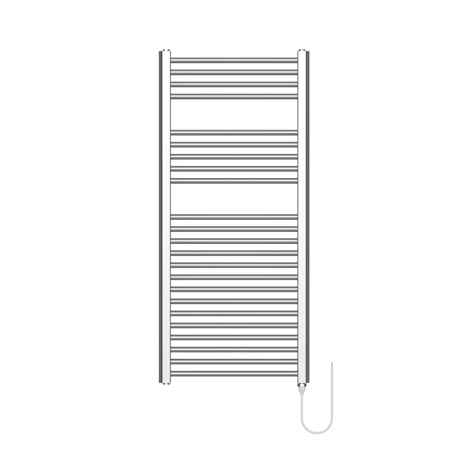 Flomasta Towel Rail Radiator Electric Warmer Chrome Bathroom (W)500 x (H)1100mm - Image 2
