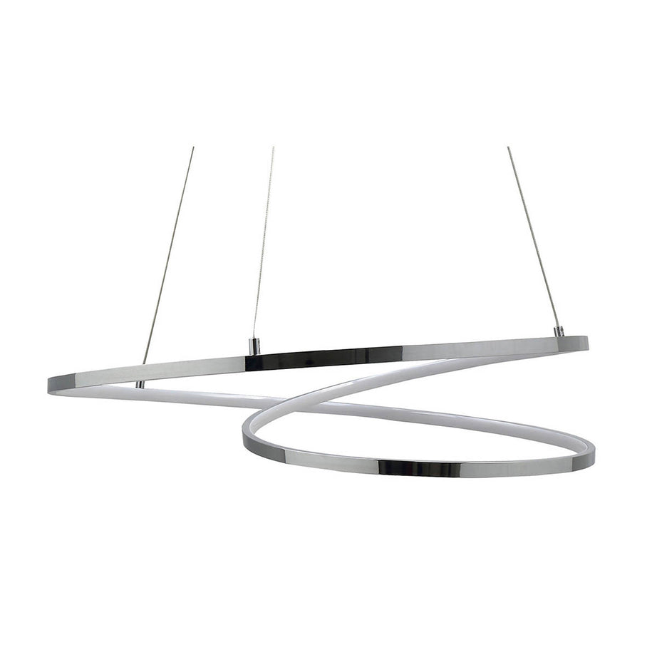 Pendant Ceiling Light Chrome Effect Dimmable Warm White Adjustable (Dia)580mm - Image 6