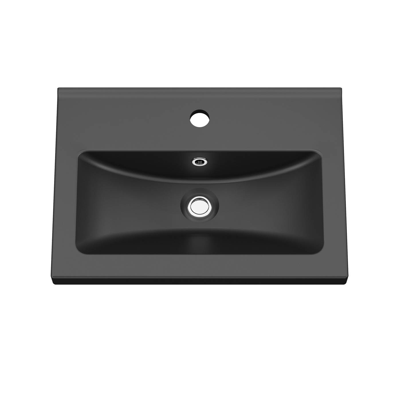 Bathroom Vanity Basin Sink Matt Black Rectangular Ceramic Waste Modern Bathroom - Image 7