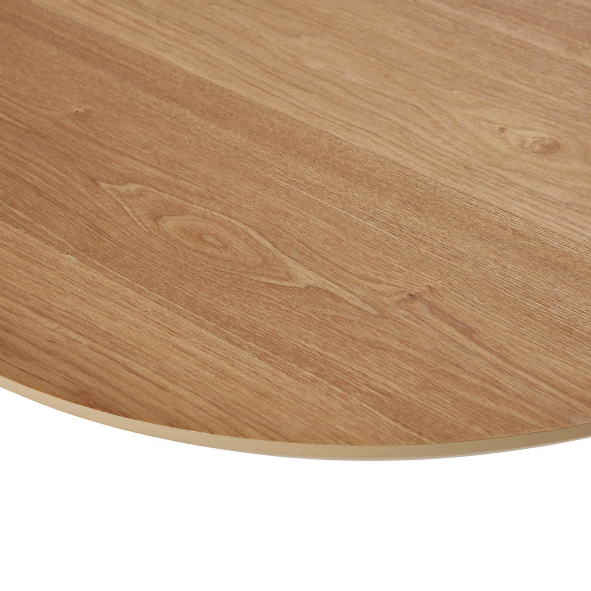 Side Table Oak Effect White Legs Living Room Bedside Sofa End Round Set Of 2 - Image 2