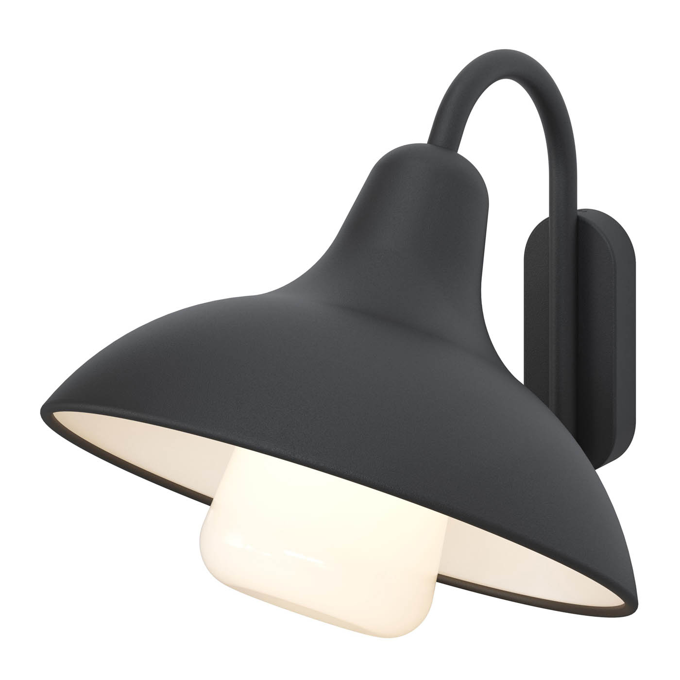 Outdoor Wall Light Ferdie Fixed Dark Grey Mains-Powered Patio Porch (Dia)28cm - Image 5