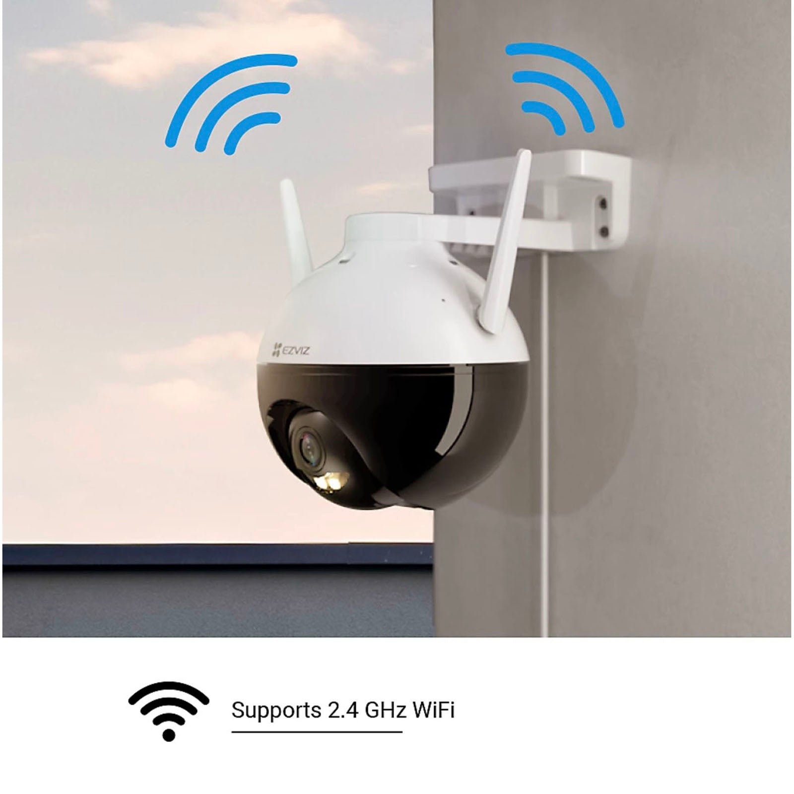 Smart CCTV Camera C8C Outdoor White Night Vision Panoramic 1080p 12V - Image 2