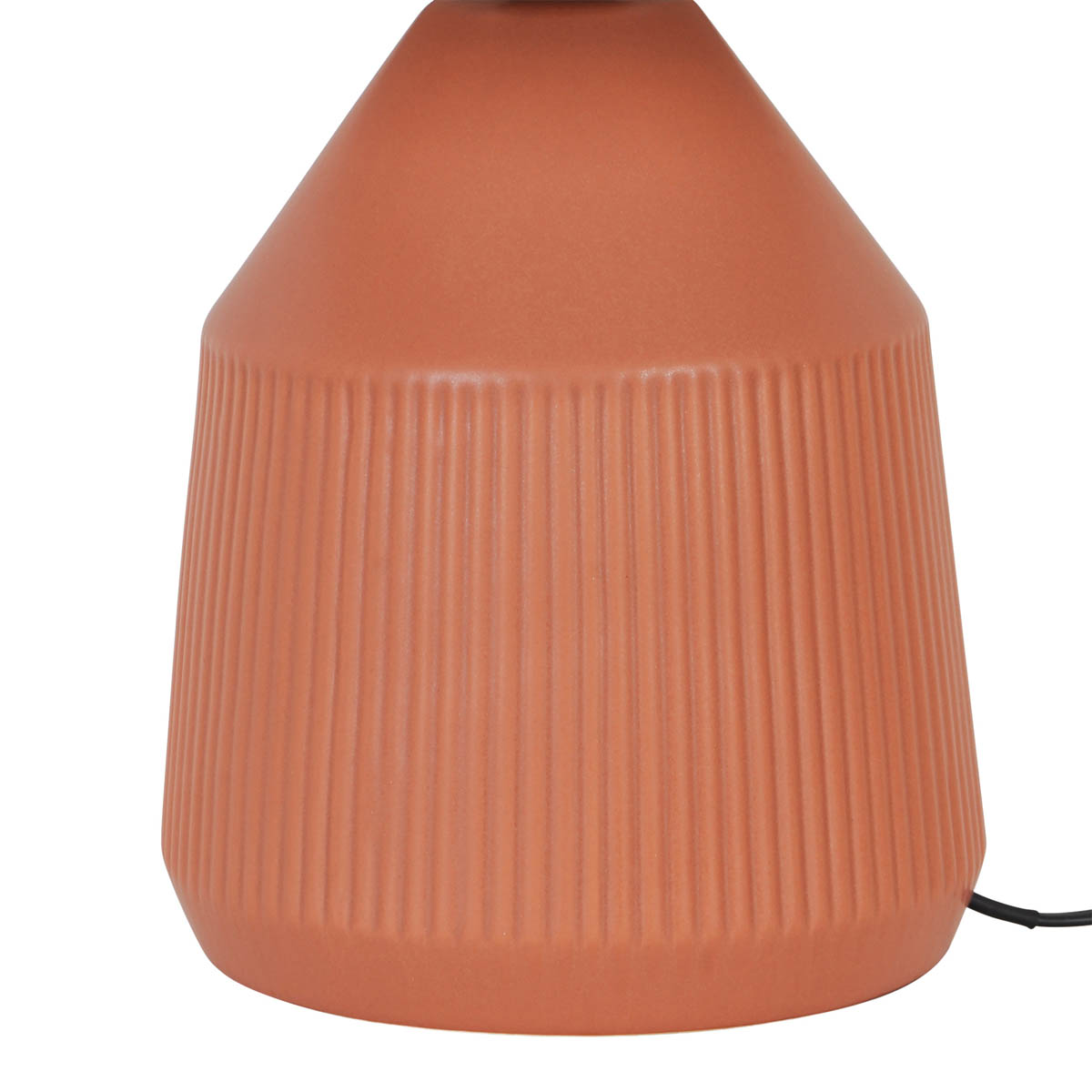 Table Lamp Round Matt Natural E27 Ceramic Straw Bedroom Living Room Modern - Image 6