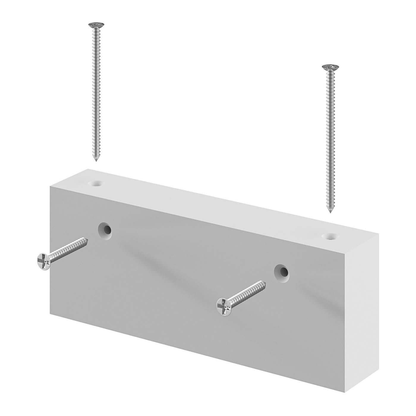 Corner Spacer Handleless Cabinet Rail System White Wood Modern (W)30mm - Image 1