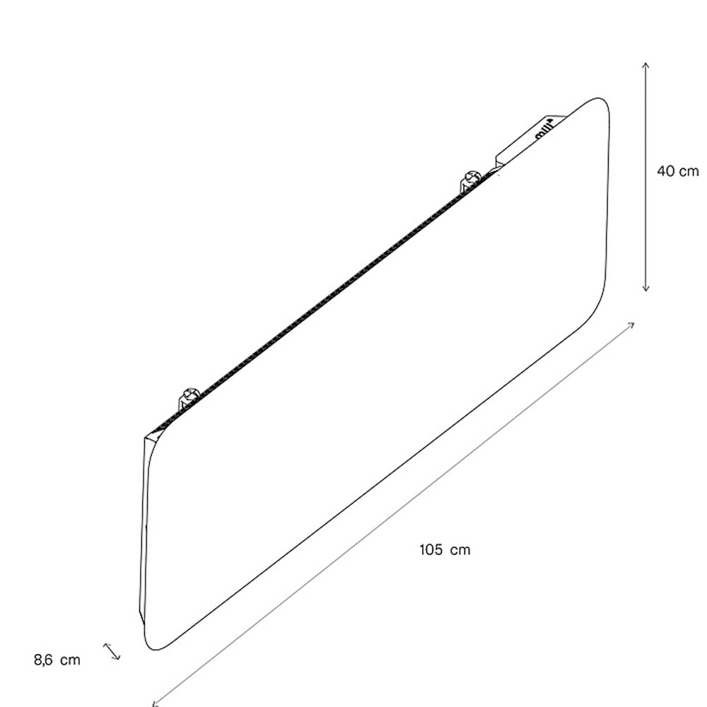 Electric Panel Heater Programmable Smart App Controlled White Wall Mounted 1200W - Image 2