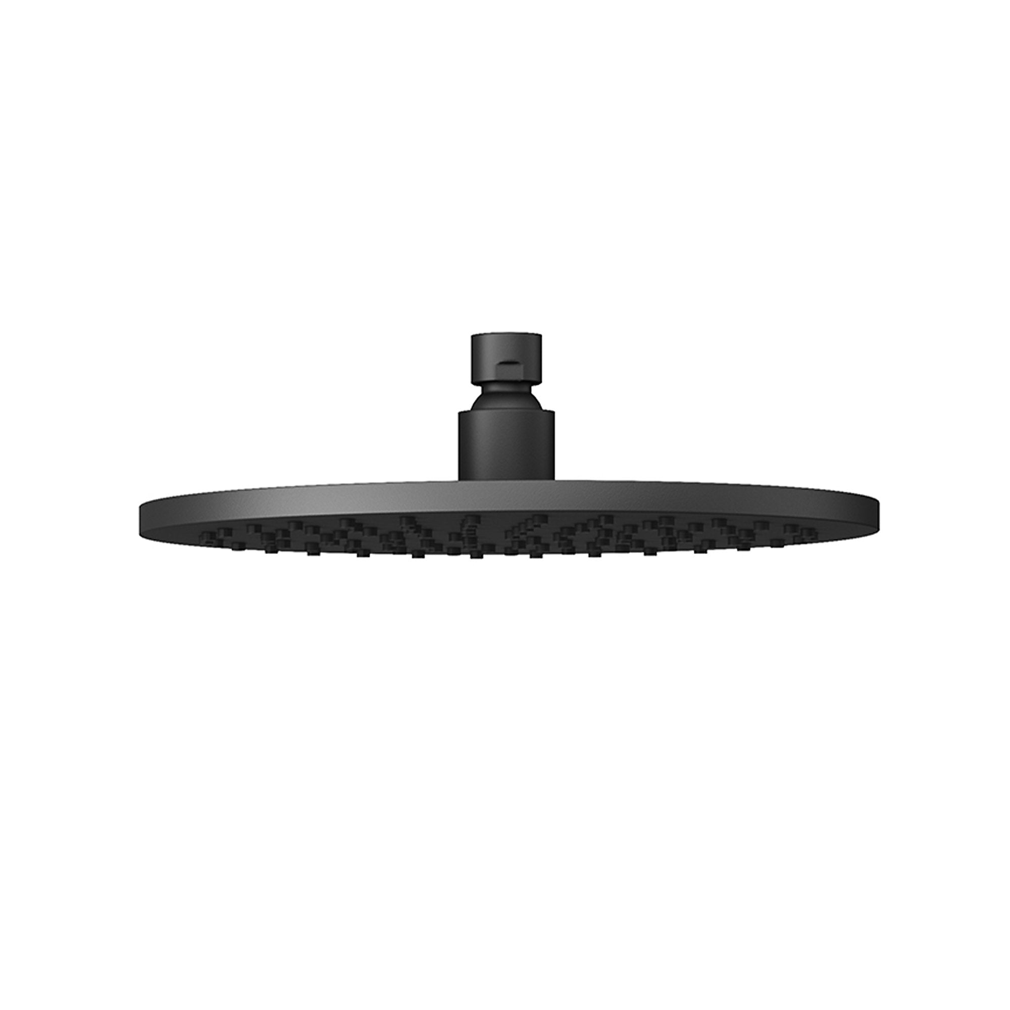 Aquadry Shower Head Fixed Round Single Spray Pattern Brass Black Matt 250mm - Image 1