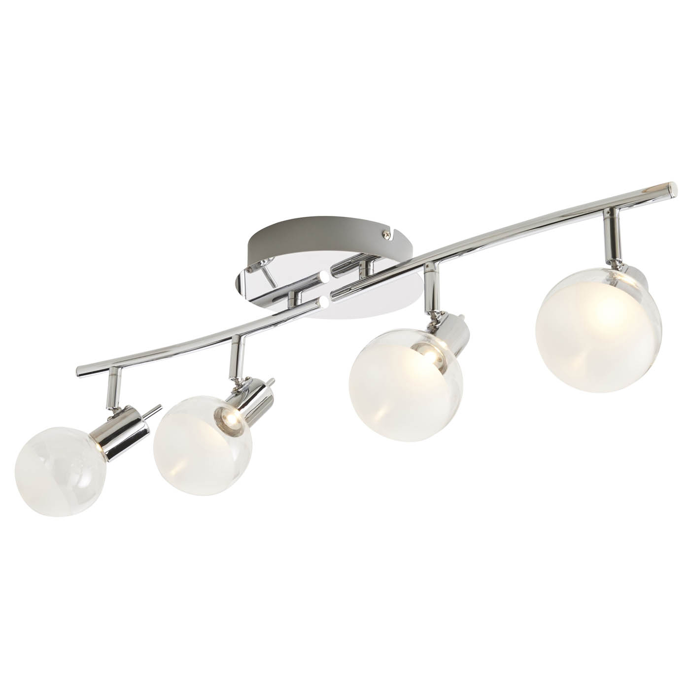 LED Spotlight Bar Ceiling Light 4 Way Chrome Warm White 500lm Kitchen Dining - Image 2