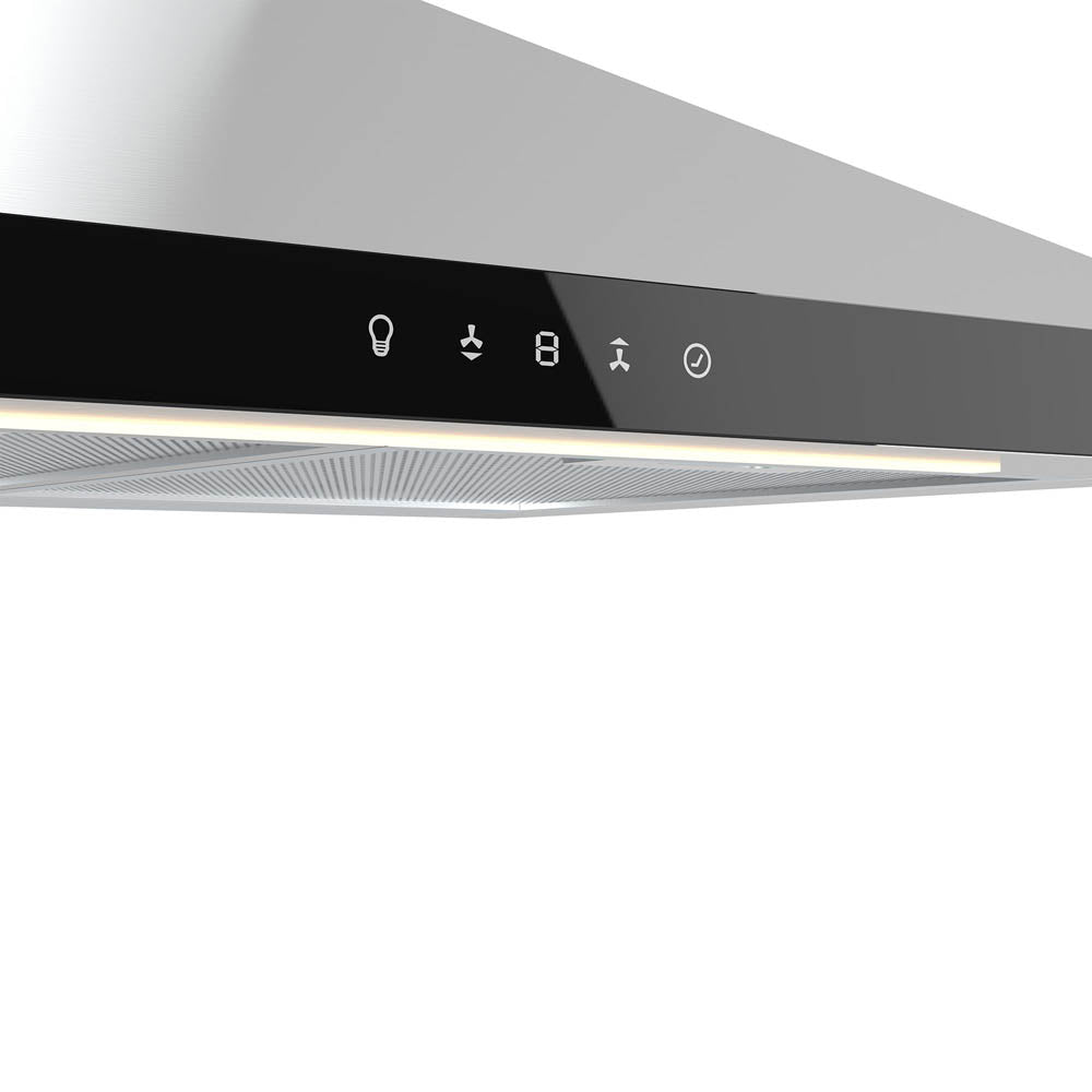 Cooker Hood Chimney Glass Stainless Steel Extractor Fan Timer Kitchen (W)59.8cm - Image 3