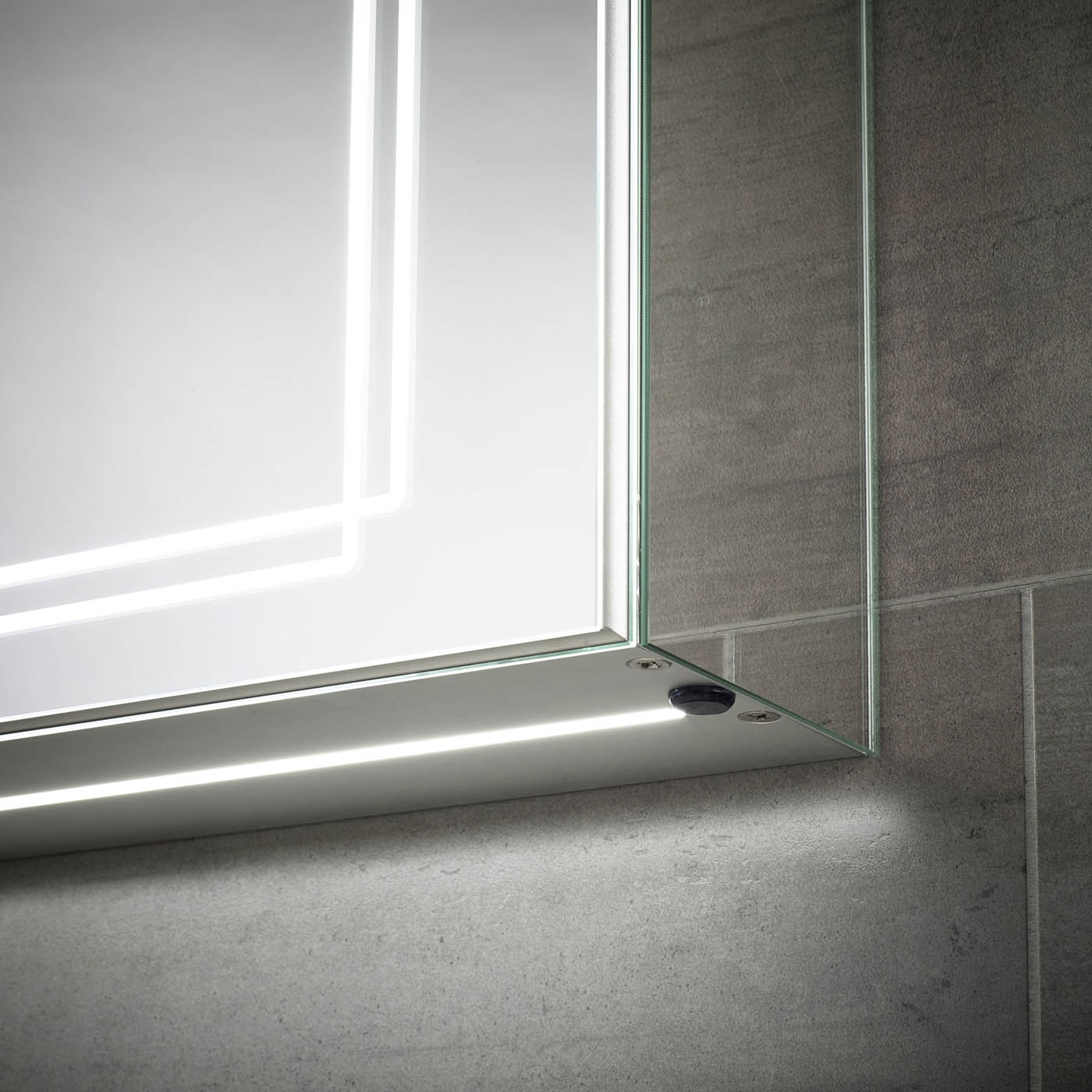 Bathroom Mirror Cabinet Illuminated LED Cool White Shaver Socket (H)700x(W)500mm - Image 4