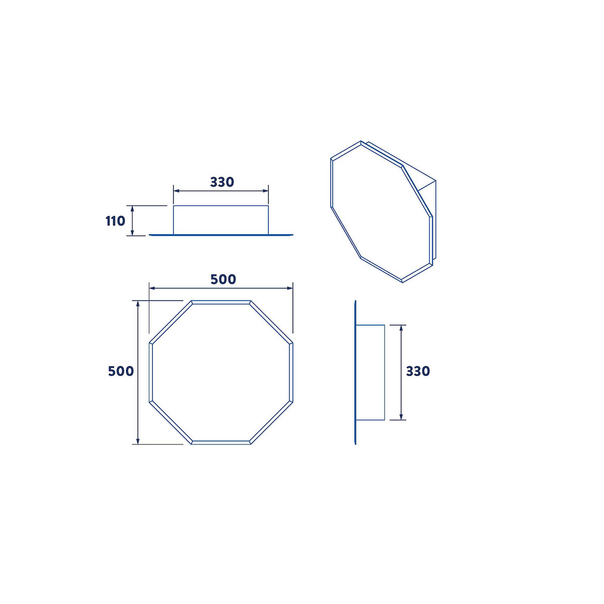 Croydex Bathroom Cabinet Wall Mounted Mirrored Single Door (H)500(W)500(D)11cm - Image 3