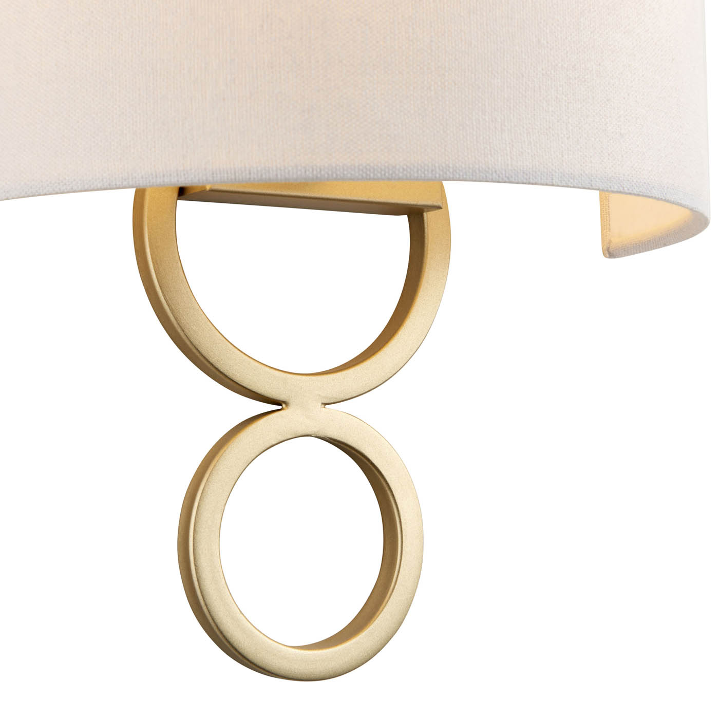 Wall Light Satin Gold Effect White Faux Linen Shade Modern (H)29.2 x (W)24 cm - Image 5