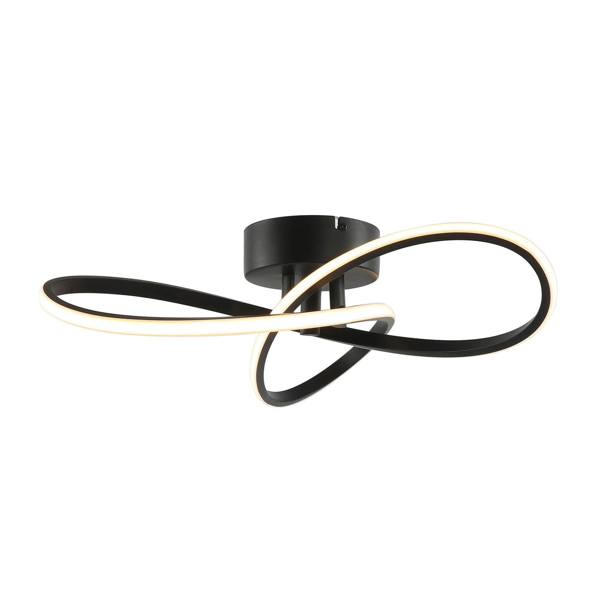 LED Ceiling Light Matt Black Warm White Chandelier Modern Bedroom Living Room - Image 3