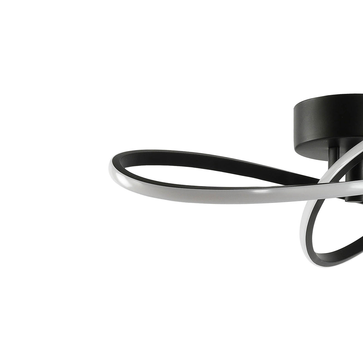 LED Ceiling Light Matt Black Warm White Chandelier Modern Bedroom Living Room - Image 4