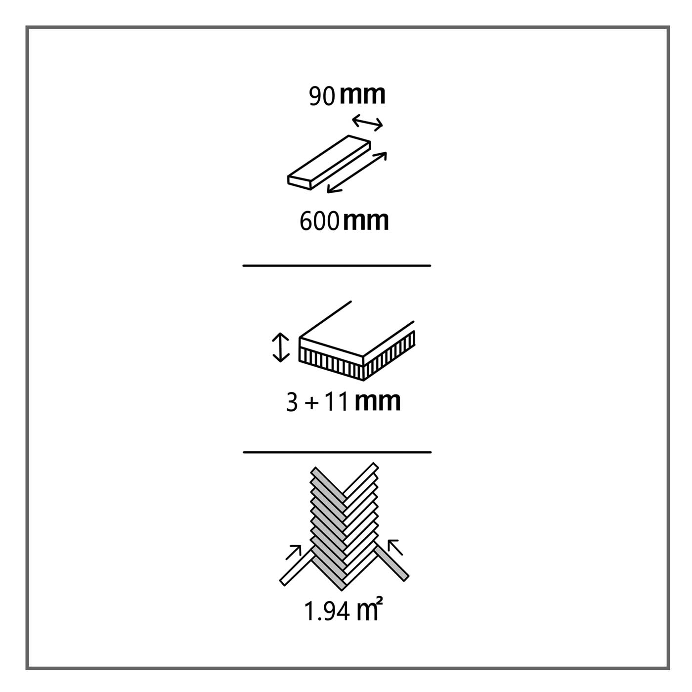 Oak Hardwood Flooring Herringbone Wood Top Layer Classic 1.94m² - Image 3