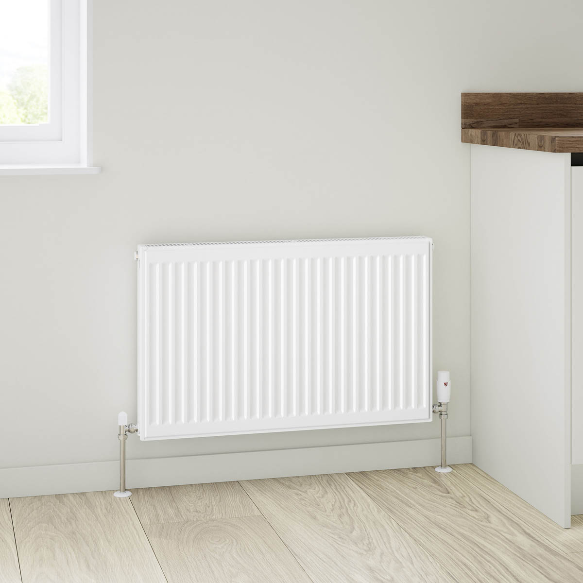Flomasta Radiator Type 11 Single Panel Convector Steel White (W)800mm x (H)500mm - Image 2