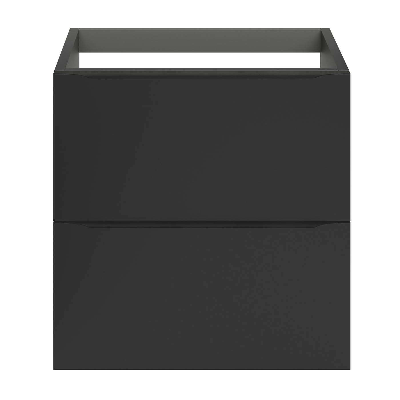 Imandra Bathroom Cabinet Under Sink Matt Black Wall-Mounted (H)600mm (W)600mm - Image 3