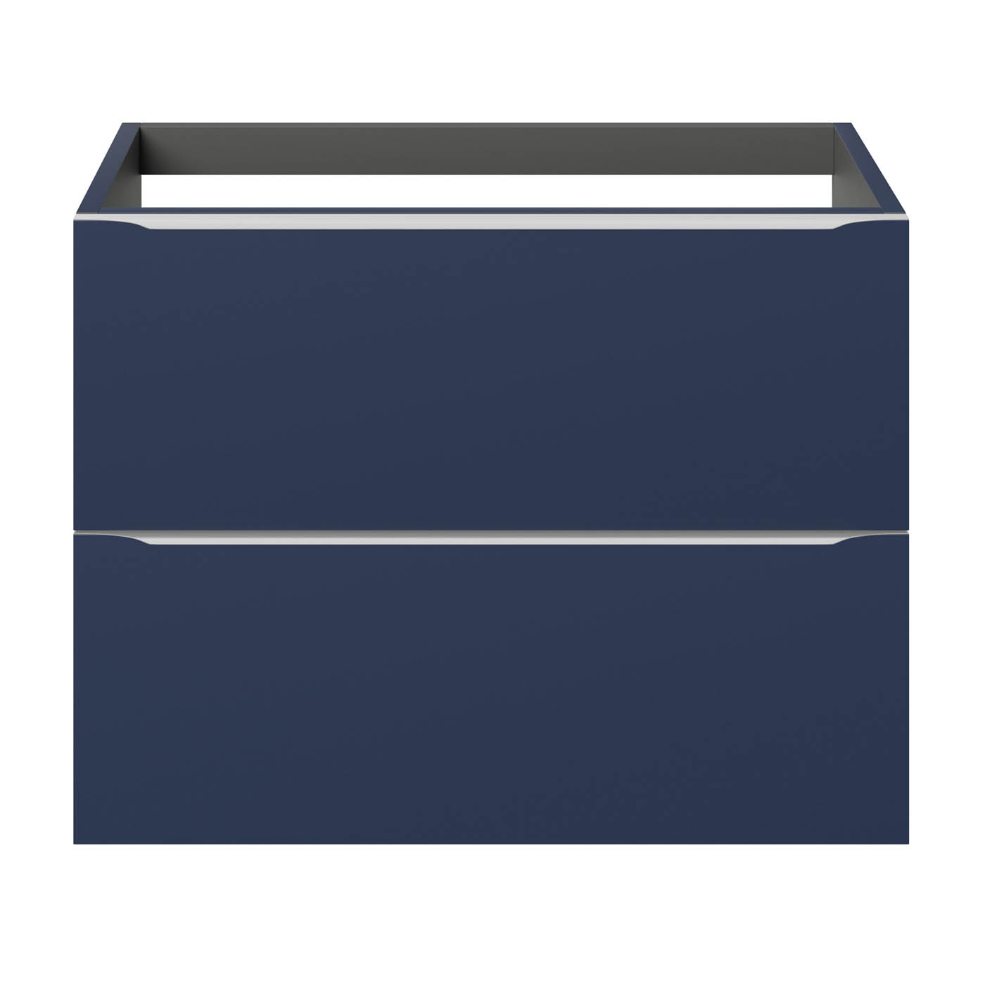 Imandra Bathroom Cabinet Under Sink Matt Blue Wall-Mounted 2 Drawer H600xW800mm - Image 4