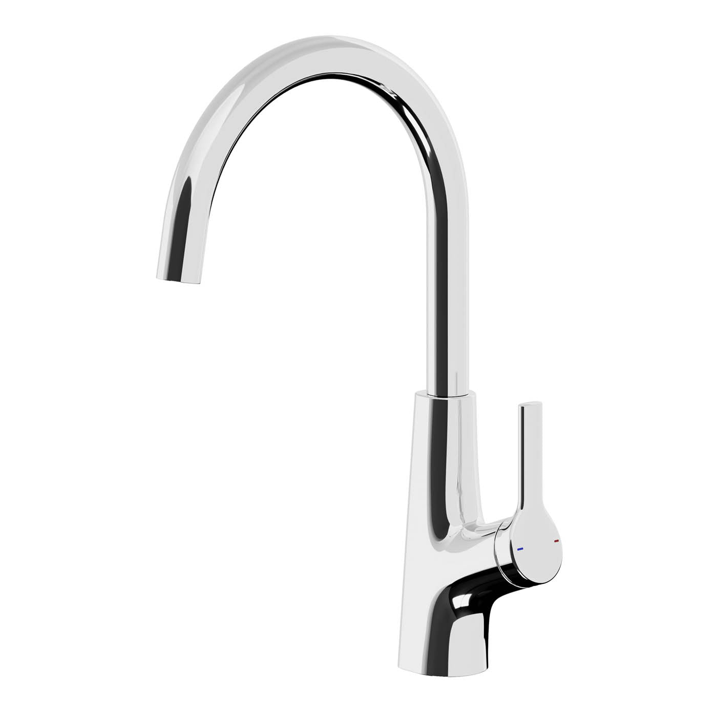 Kitchen Sink Sensor Tap Mixer Chrome Swivel Spout Side Lever Modern Faucet - Image 1