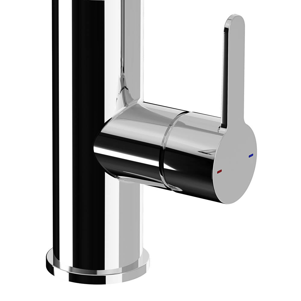 Kitchen Sink Tap Mixer Pull Out Chrome Single Lever Swivel Spout Contemporary - Image 4