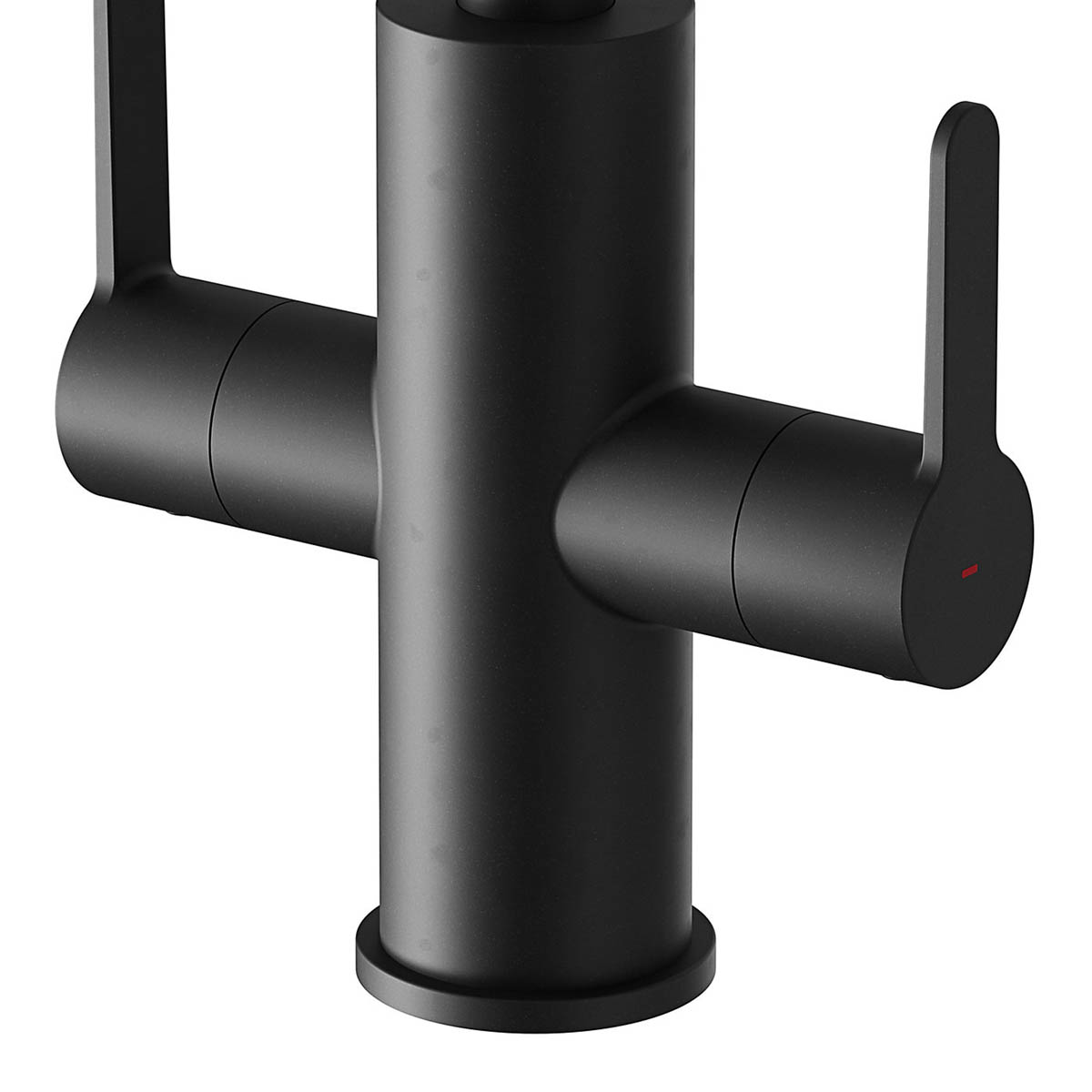 Kitchen Sink Tap Mixer Black Graphite Brass Dual Lever Swivel Spout Faucet - Image 6