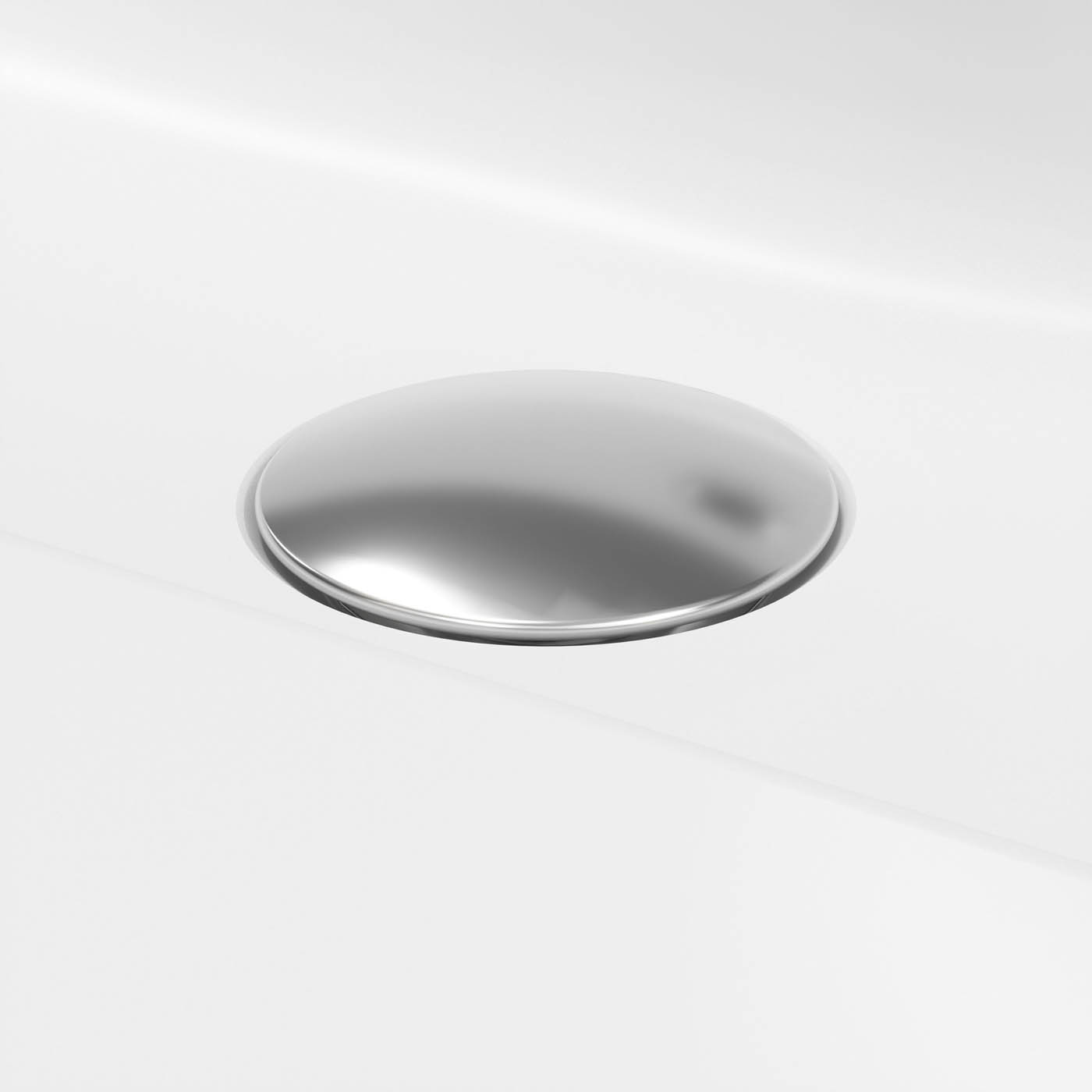 Bathroom Vanity Basin Sink Satin White Rectangular Resin Waste Modern 80.4cm - Image 8