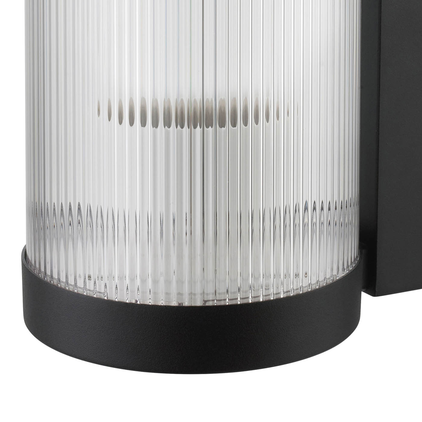 Outdoor Wall Light Matt Black Aluminium Plastic Garden Lamp Round Modern - Image 4