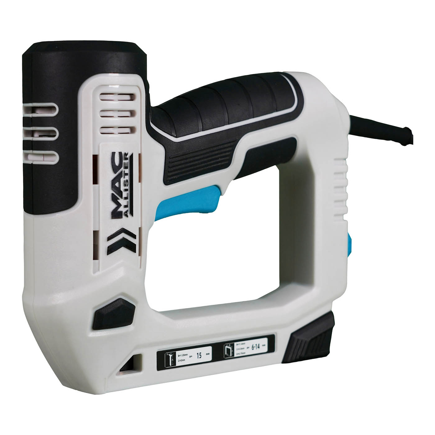 Mac Allister Nail Gun And Stapler Electric MCB969NST 15mm Second Fix Straight - Image 1