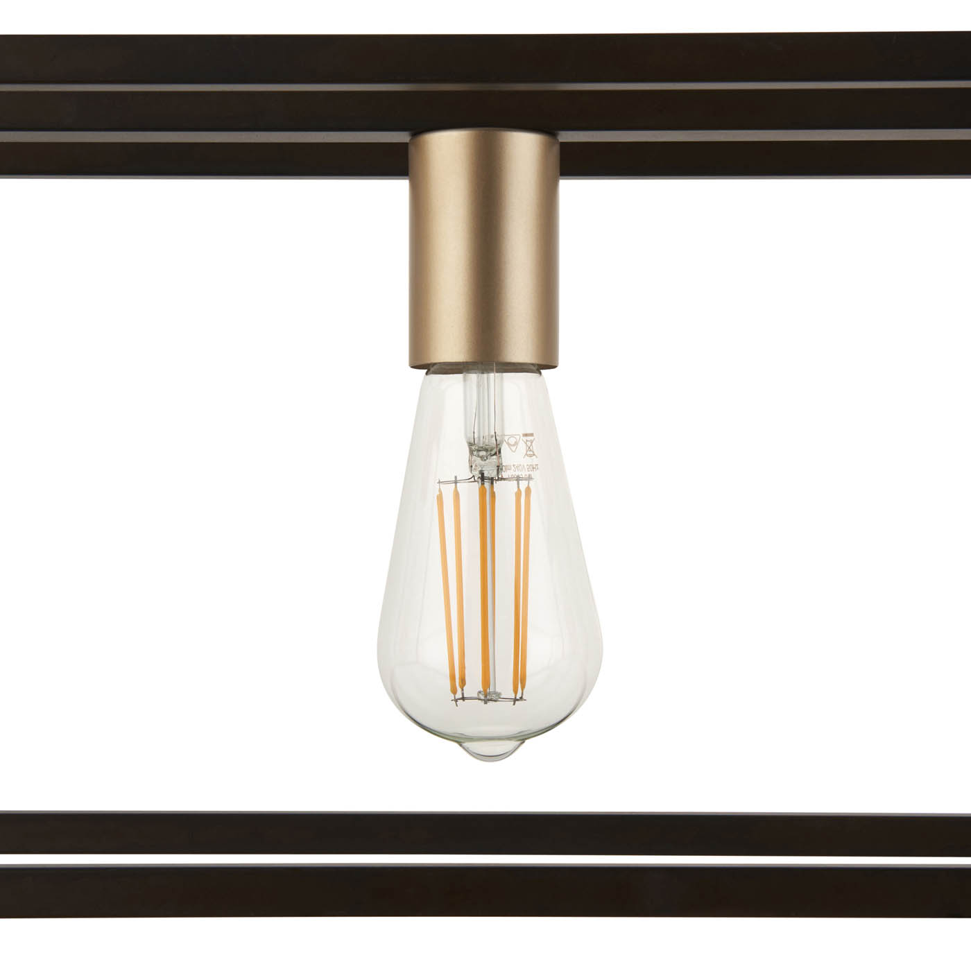 Pendant Ceiling Light 4 Lamp Glass Steel Adjustable Dimmable Contemporary - Image 5