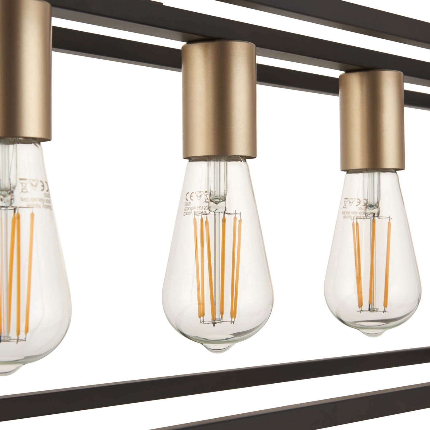 Pendant Ceiling Light 4 Lamp Glass Steel Adjustable Dimmable Contemporary - Image 6