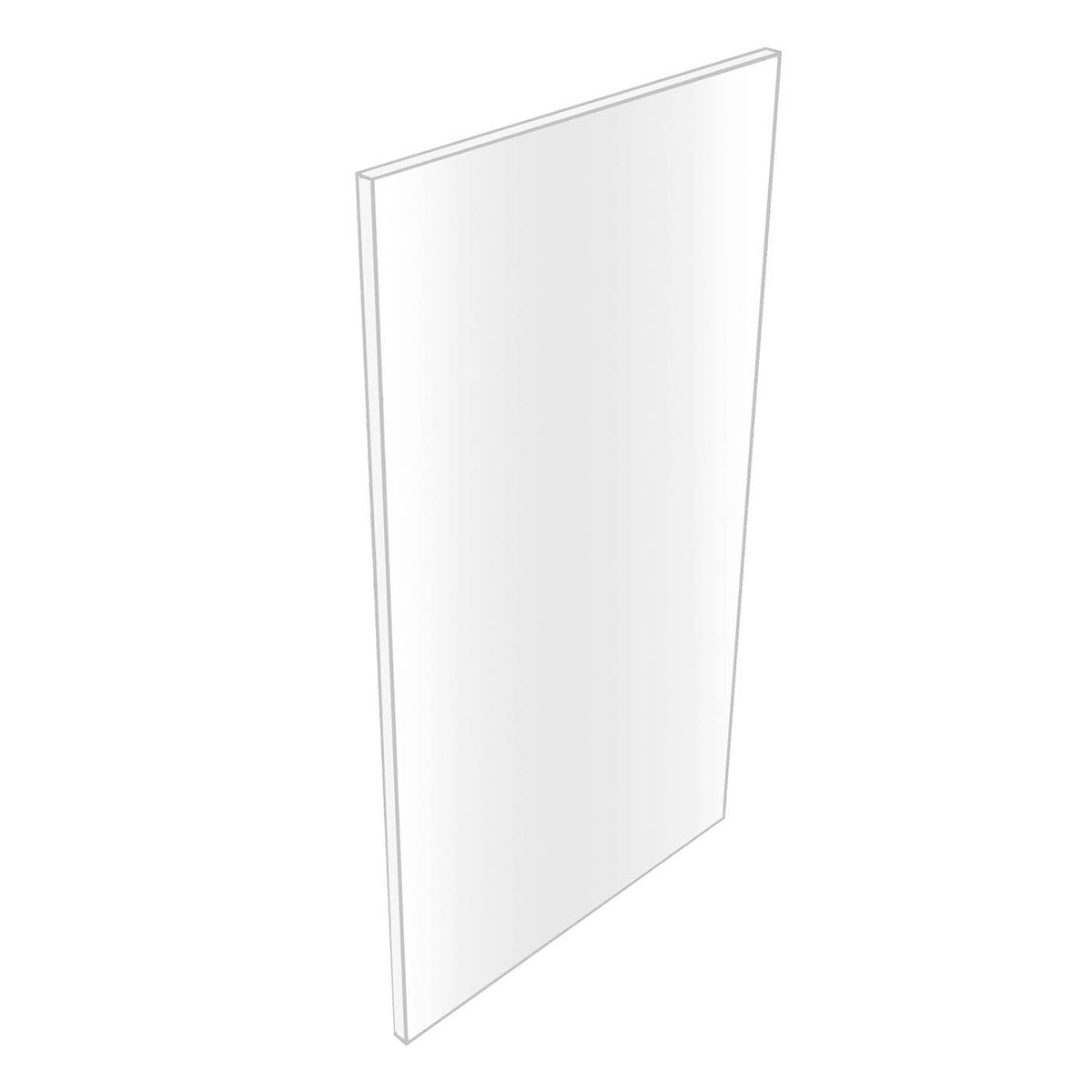 Bathroom End Panel High Gloss White Finish MFC Straight Edge Modern 500x900mm - Image 1