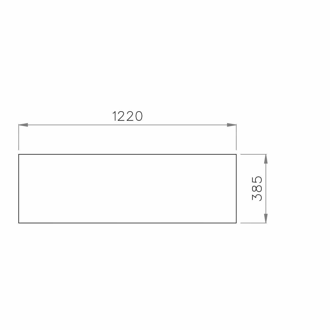 Bathroom Worktop Solid Core Laminate Grey Stone Effect (L)122 x (W)38.5cm - Image 4