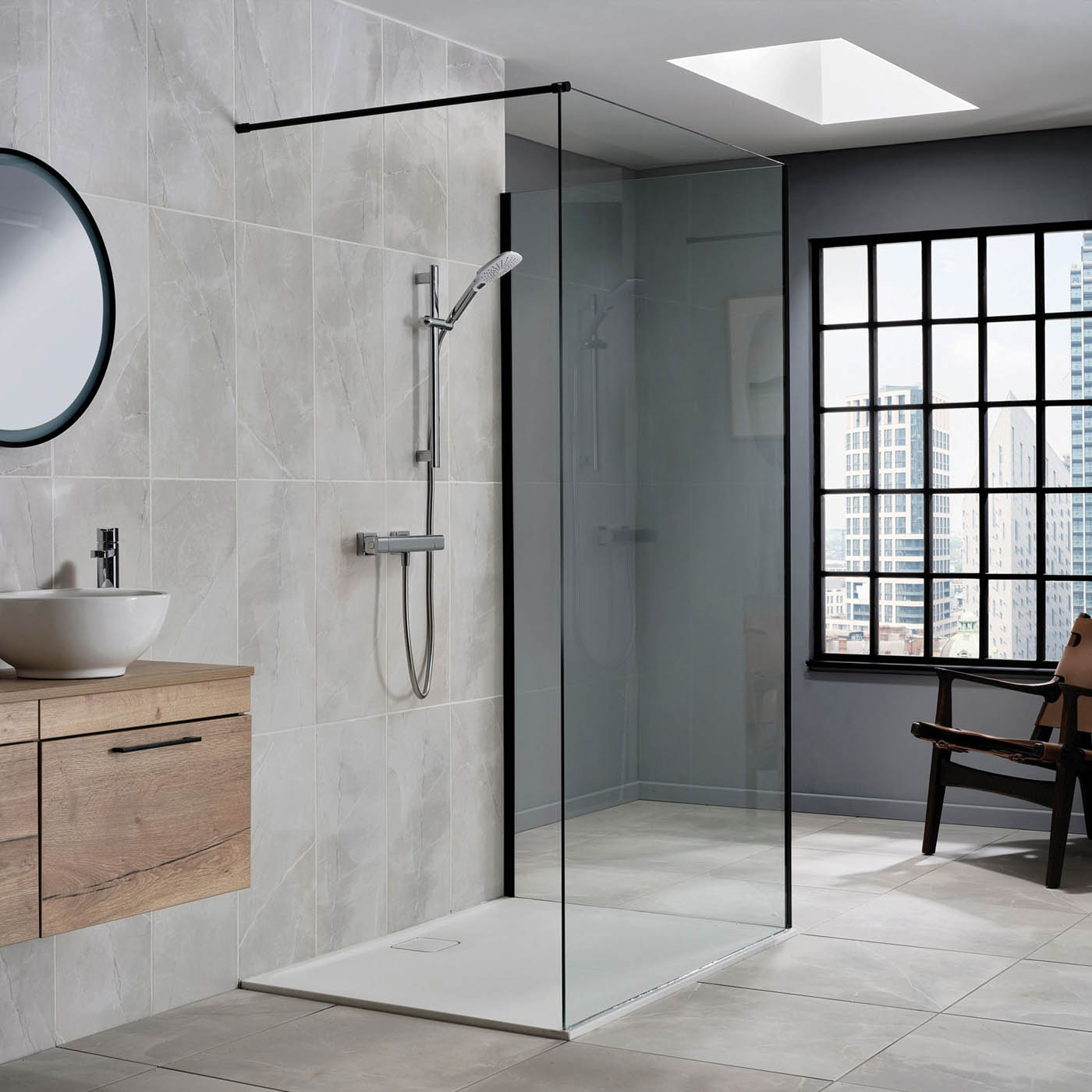 Triton Thermostatic Mixer Shower Chrome 3 Spray Pattern Square Head Bathroom - Image 3
