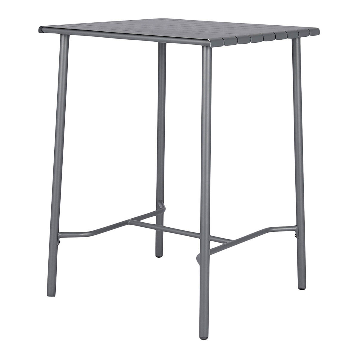 Metal Outdoor Table Garden Furniture Hight 2 Seater Square L76.6 x W76 x H106cm - Image 1