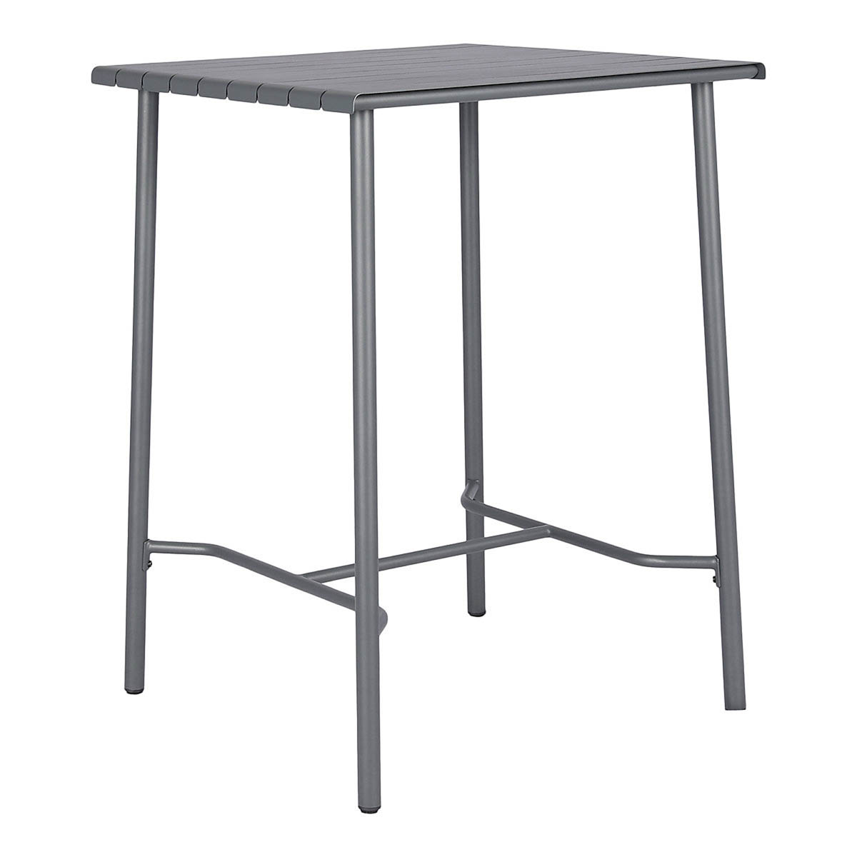 Metal Outdoor Table Garden Furniture Hight 2 Seater Square L76.6 x W76 x H106cm - Image 3