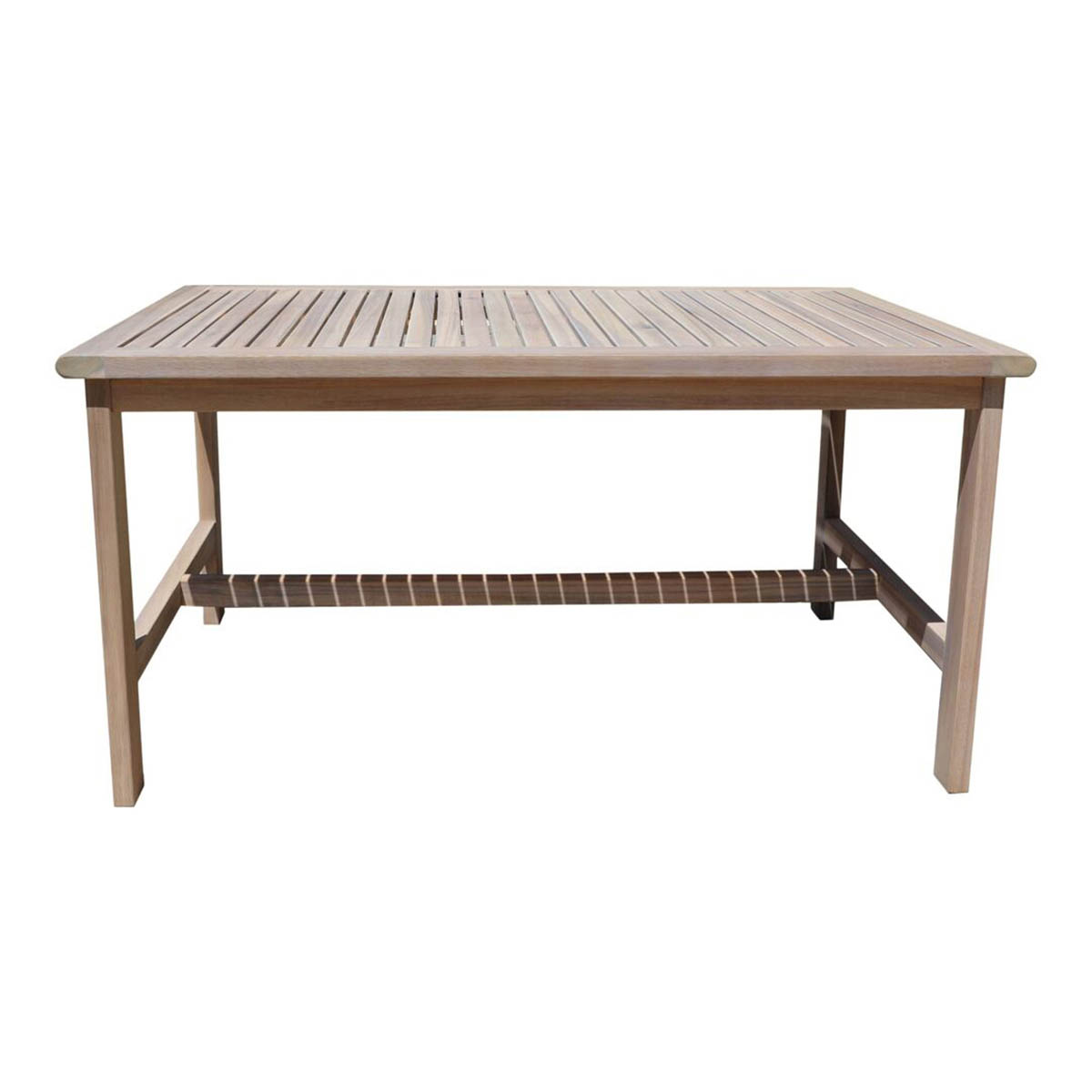 Outdoor Coffee Set 4 Seater Natural Wood Chairs Table Garden Patio Furniture - Image 4