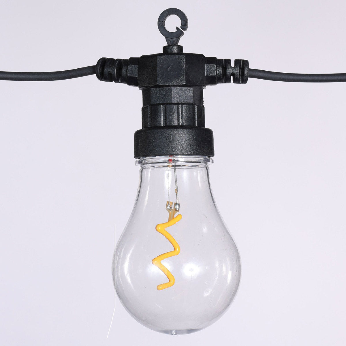 LED Outdoor String Lights Festoon 20 Spiral Bulbs Mains-Powered Warm White - Image 2