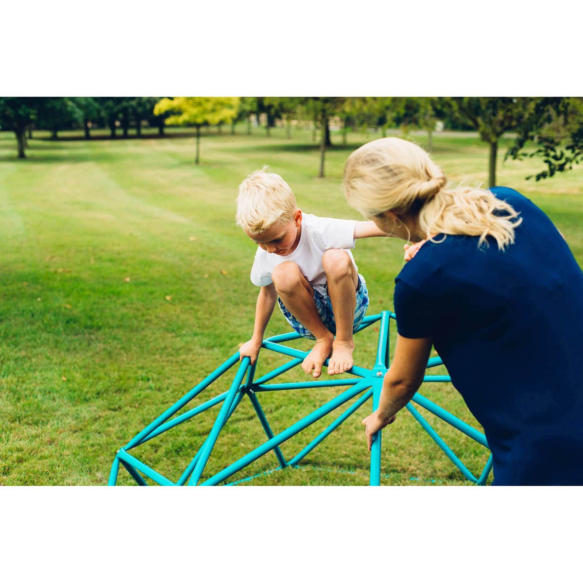 Kids Climbing Dome Metal Geo Frame Outdoor Weather Resistant 3+ (H)90(D)190cm - Image 8