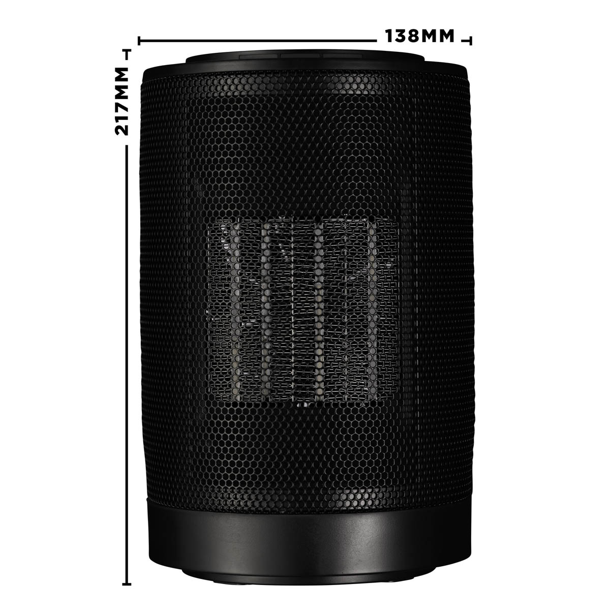 TCP Fan Heater 16-37C Adjustable Thermostat Black Compact Oscillating 1200W - Image 2
