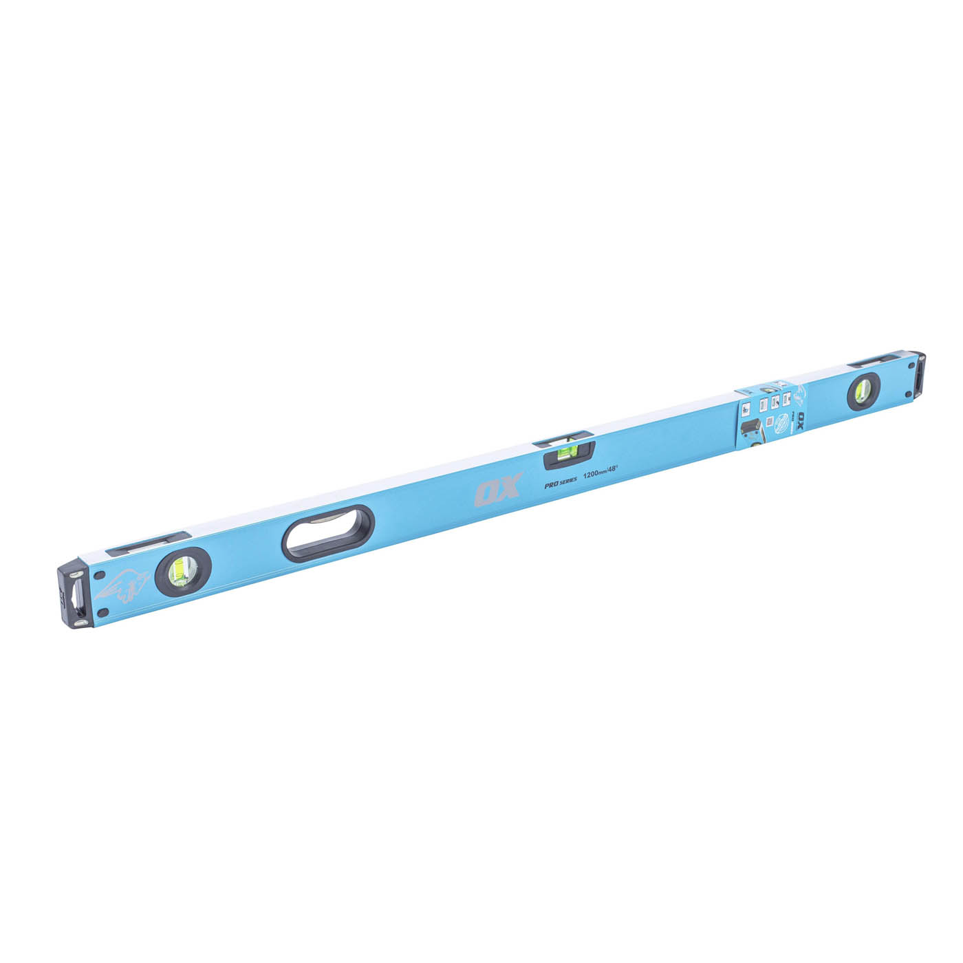 OX Spirit Level OX-P024412 Aluminium Blue UV Resistant Lightweight 1200mm - Image 1
