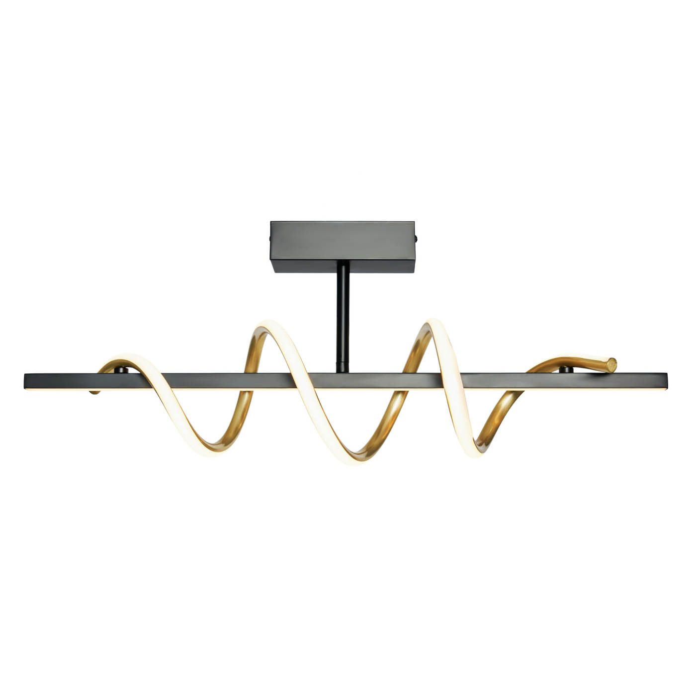 Inlight Ceiling Light LED Warm White Spiral Matt Black Aluminium Plastic Modern - Image 3