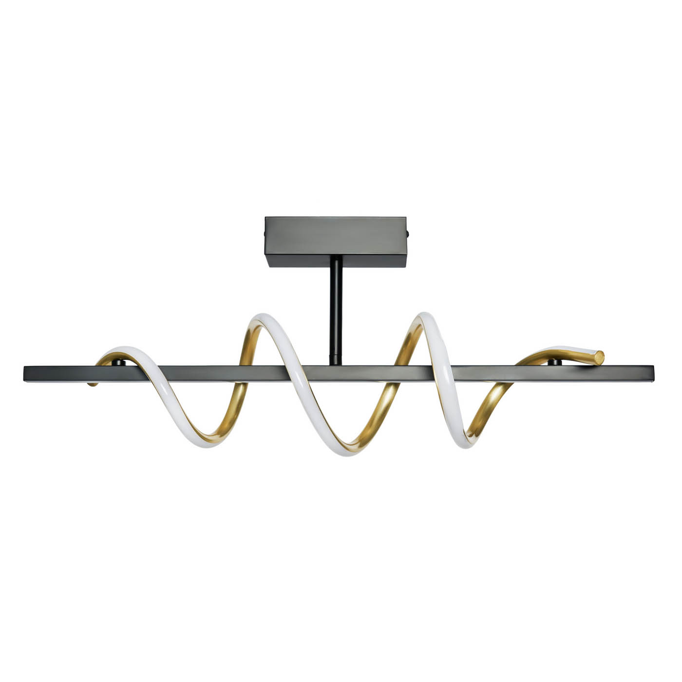 Inlight Ceiling Light LED Warm White Spiral Matt Black Aluminium Plastic Modern - Image 6
