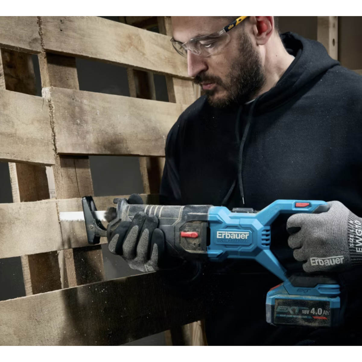 Erbauer Reciprocating Saw G2 18V Powerful LED Work Light Compact Body Only - Image 3