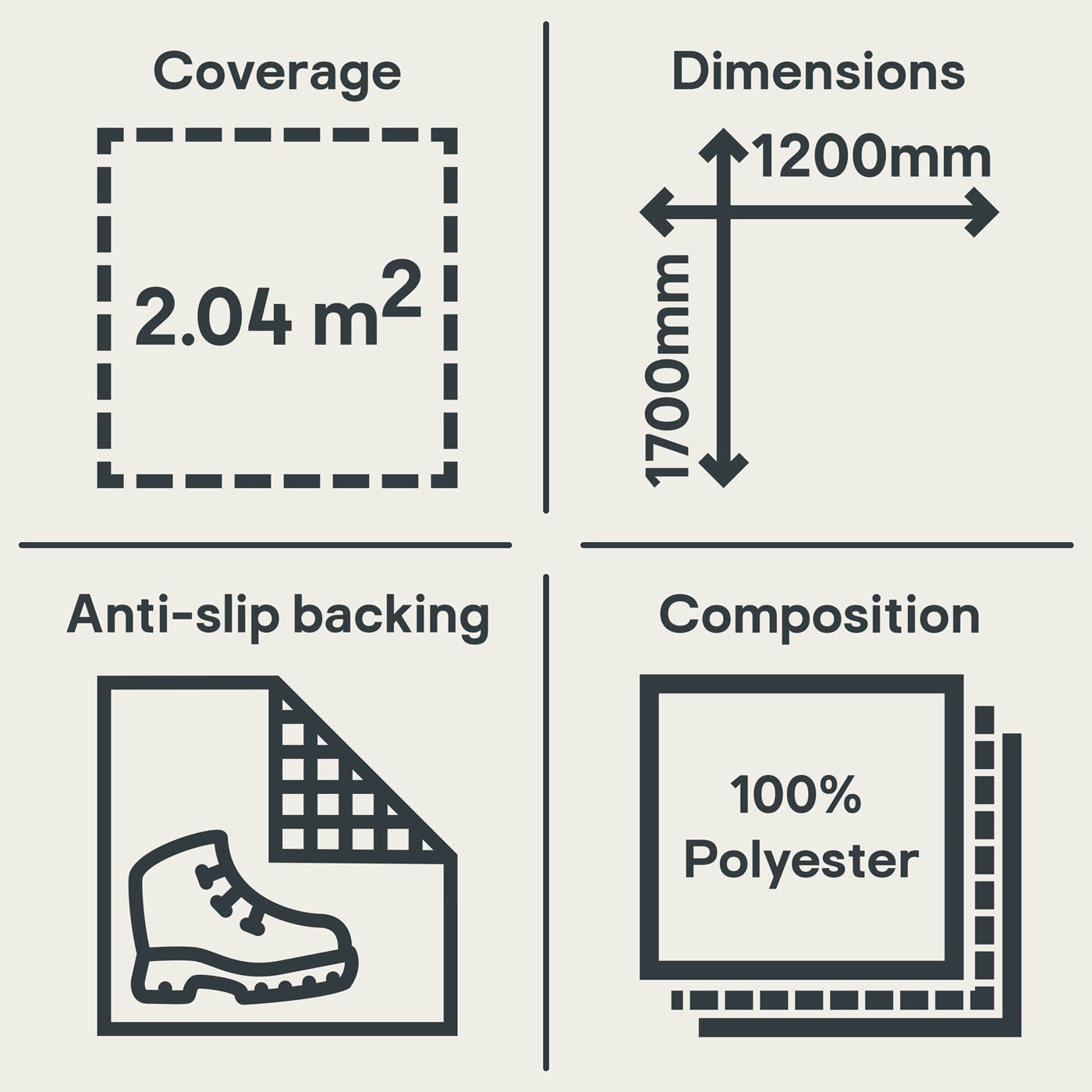 Medium Rug Vintage Medallion Grey Hardwearing Traditional (L)170cm x (W)120cm - Image 3