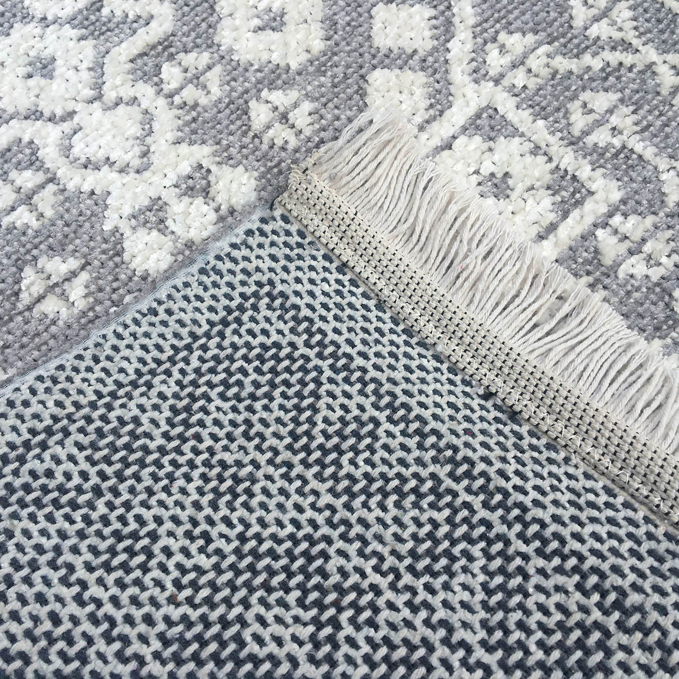 Medium Rug Vintage Medallion Grey Hardwearing Traditional (L)170cm x (W)120cm - Image 7